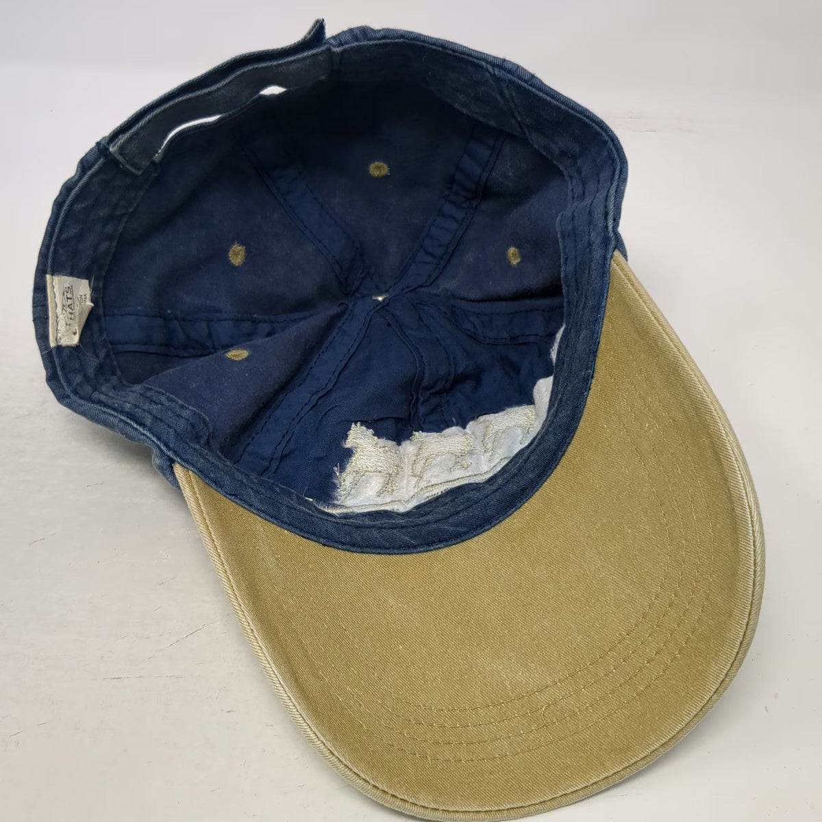 HATS Baseball Cap Blue One Size Embroidered Horse Chincoteague Souvenir hat
