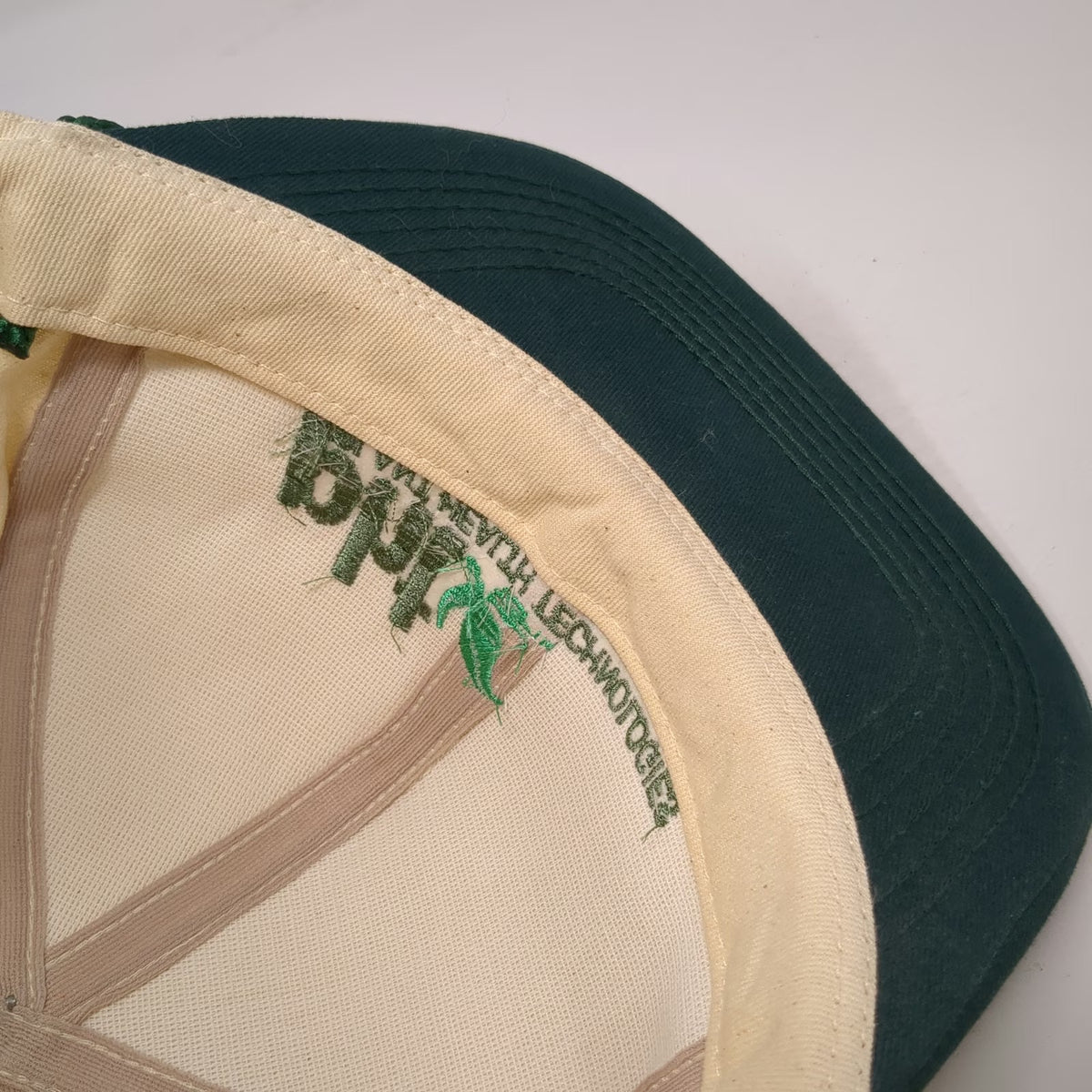 K-Products Baseball Cap Beige Green Plant Health Technologies Rope Hat Vintage