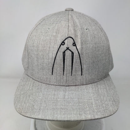 The Classics Yupoong Snapback Hat Gray One Size Solid Embroidered
