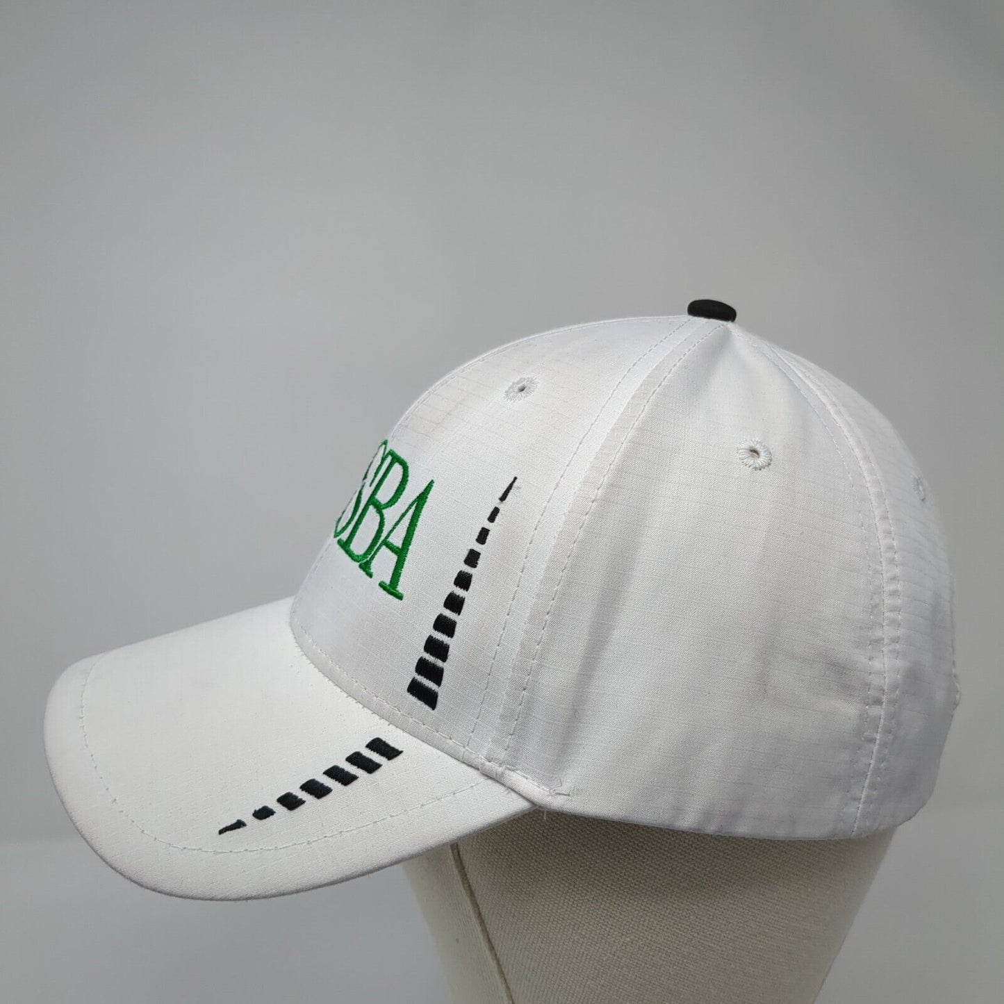 NASBA Strapback Golf Hat White One Size Solid Embroidered Cap America
