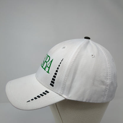 NASBA Strapback Golf Hat White One Size Solid Embroidered Cap America