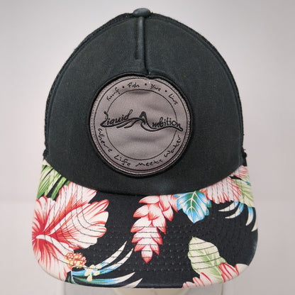 Liquid Ambition Snapback Trucker Hat Multicolor OS Adjustable Floral Mesh Pukka