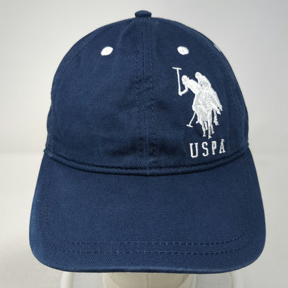 U.S. Polo Assn. Baseball Cap Blue One Size Distressed Strapback Hat USPA 3 Logo
