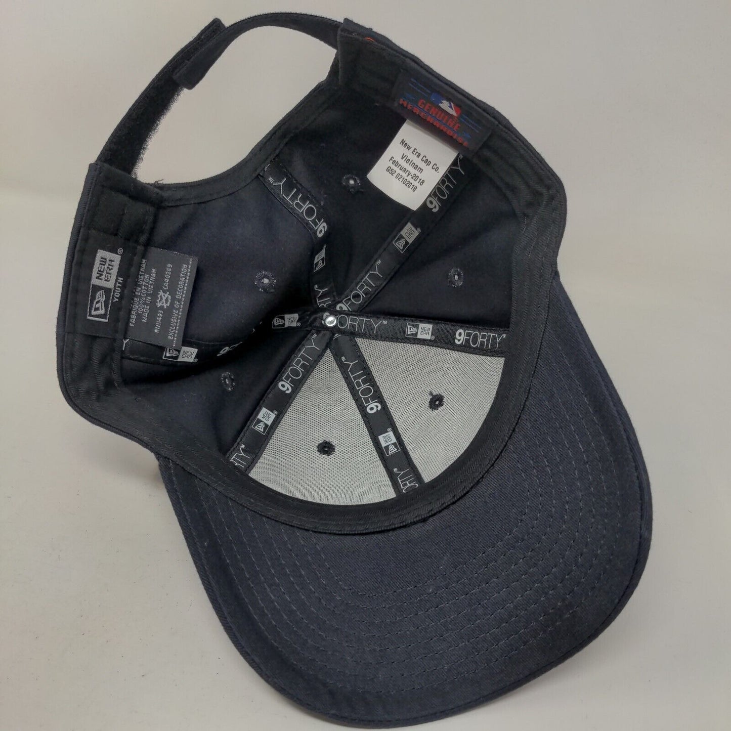 New Era Boy's Strapback Hat Blue Embroidered New York Yankees Logo 100% Cotton