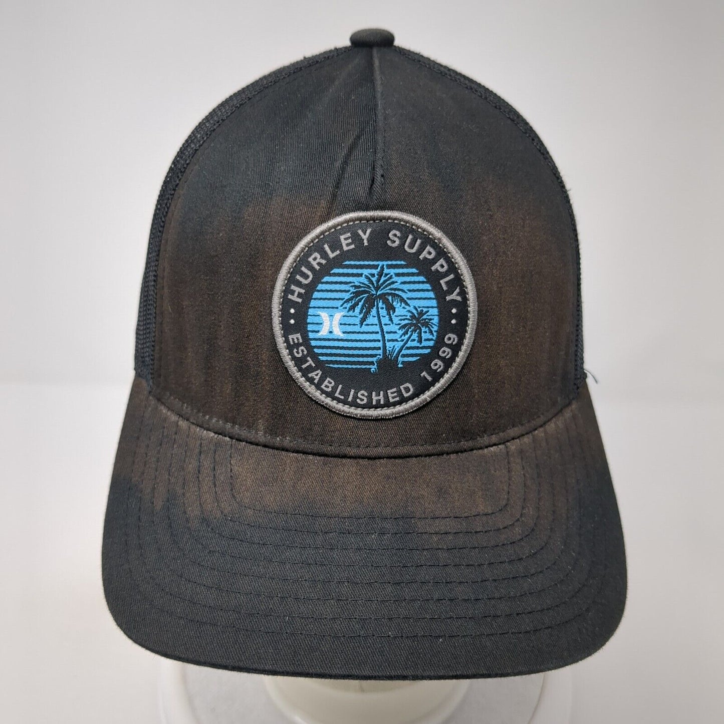 Hurley Supply Snapback Mesh Back Trucker Hat Black One Size Yupoong