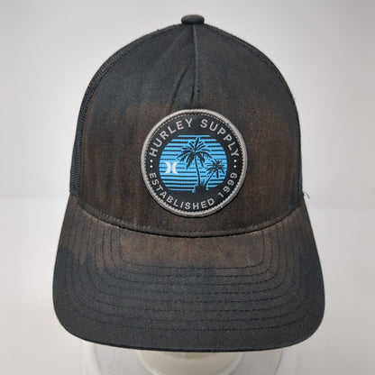 Hurley Supply Snapback Mesh Back Trucker Hat Black One Size Yupoong