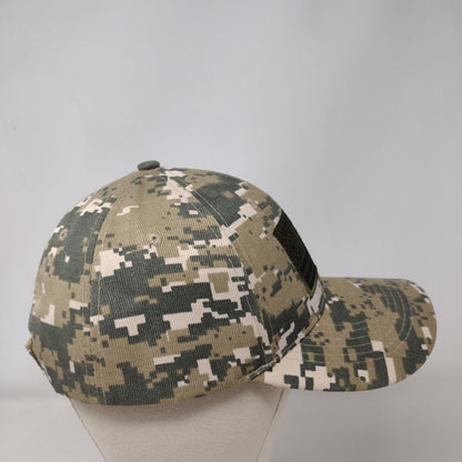 American Flag Strapback Hat Camouflage OS Adjustable Embroidered Patriotic