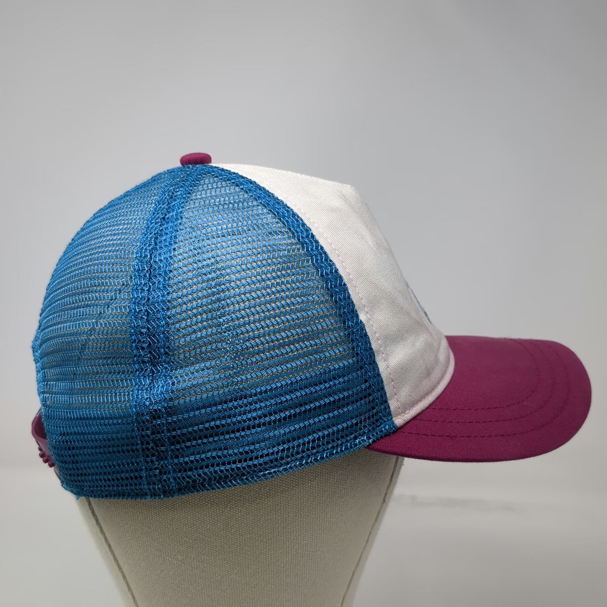 Patagonia Trucker Hat White Purple Blue One Size Mesh Back Snapback Logo Patch