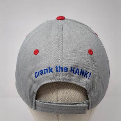 107.1 Hank FM Idaho's Real Country Strapback Hat Gray OS Adjustable Embroidered