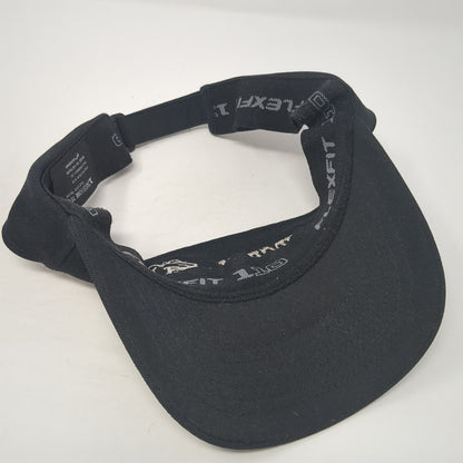 Sturgeon Sun Visor Hat Black OS Adjustable Embroidered 110 Flexfit Tech Yupoong