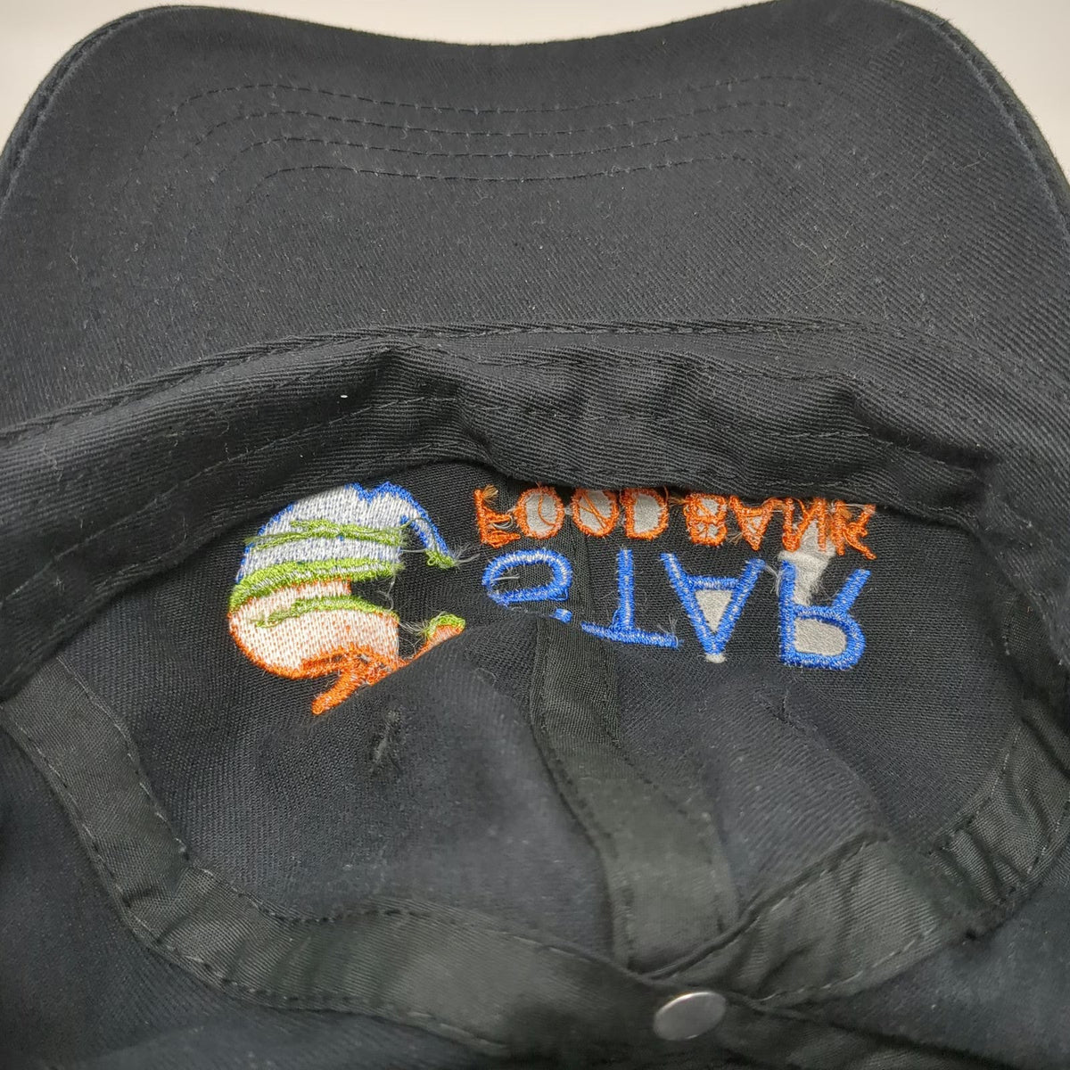 Port & Company Star Food Bank Black Baseball Cap One Size Strapback Cotton Hat