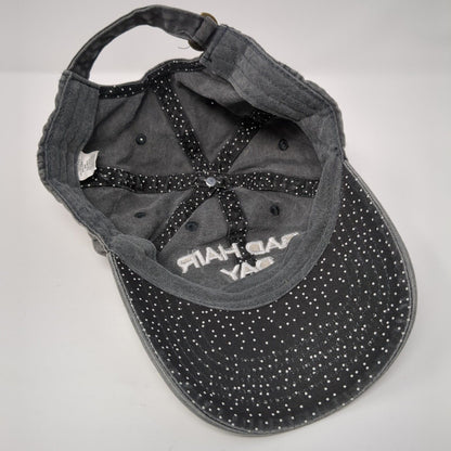 Bad Hair Day Slideback Hat Black One Size Adjustable Embroidered Vented Holes
