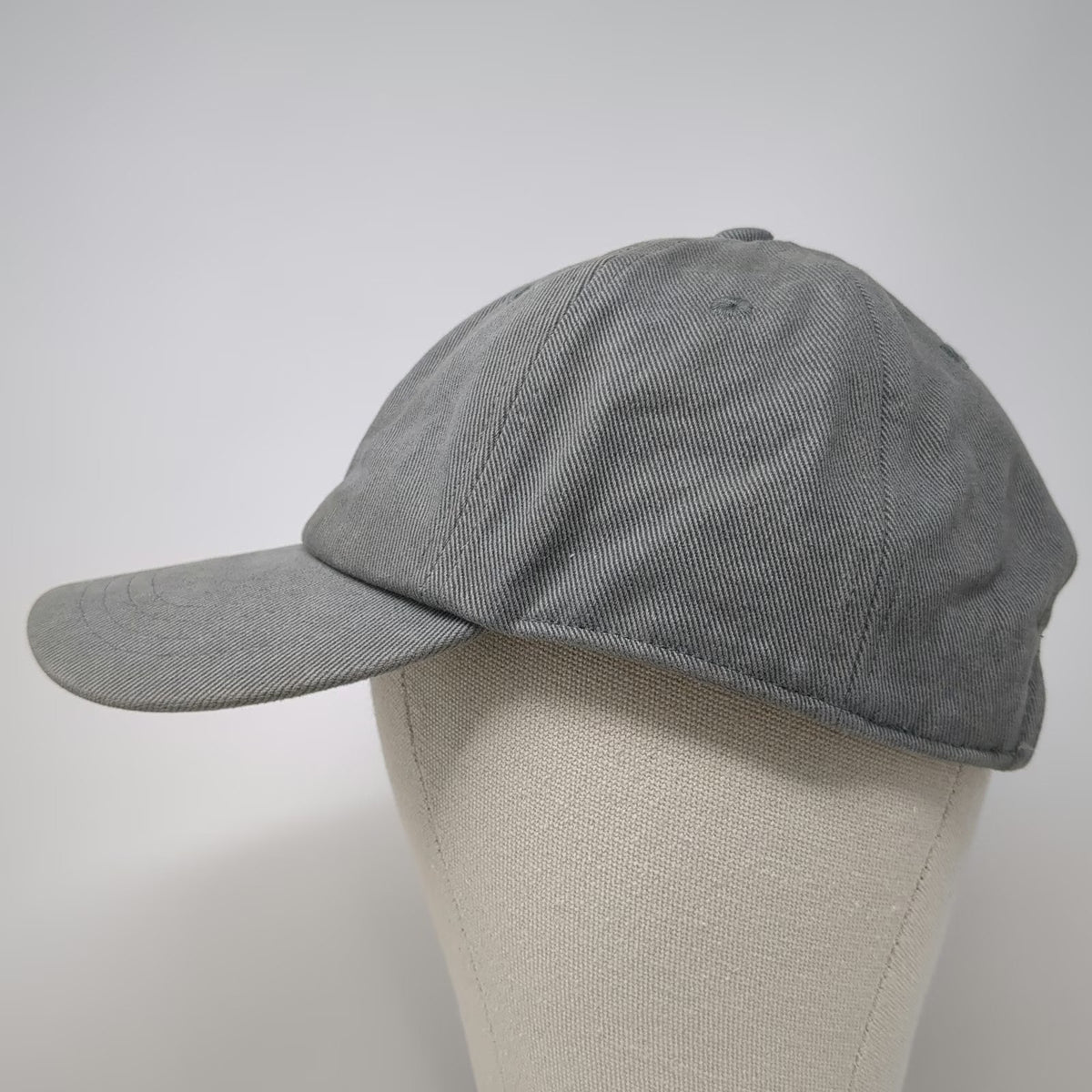 Brandy Melville Baseball Cap Gray One Size Slideback Cotton Adjustable Blank Hat