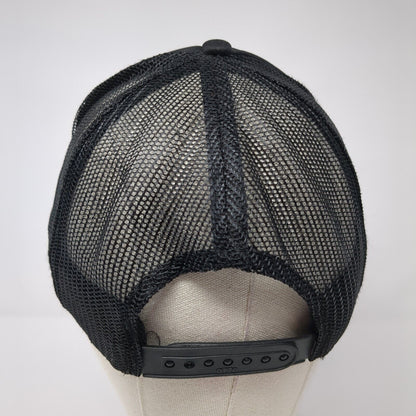 Groom Snapback Trucker Hat Black One Size Adjustable Mesh Back Rope Otto