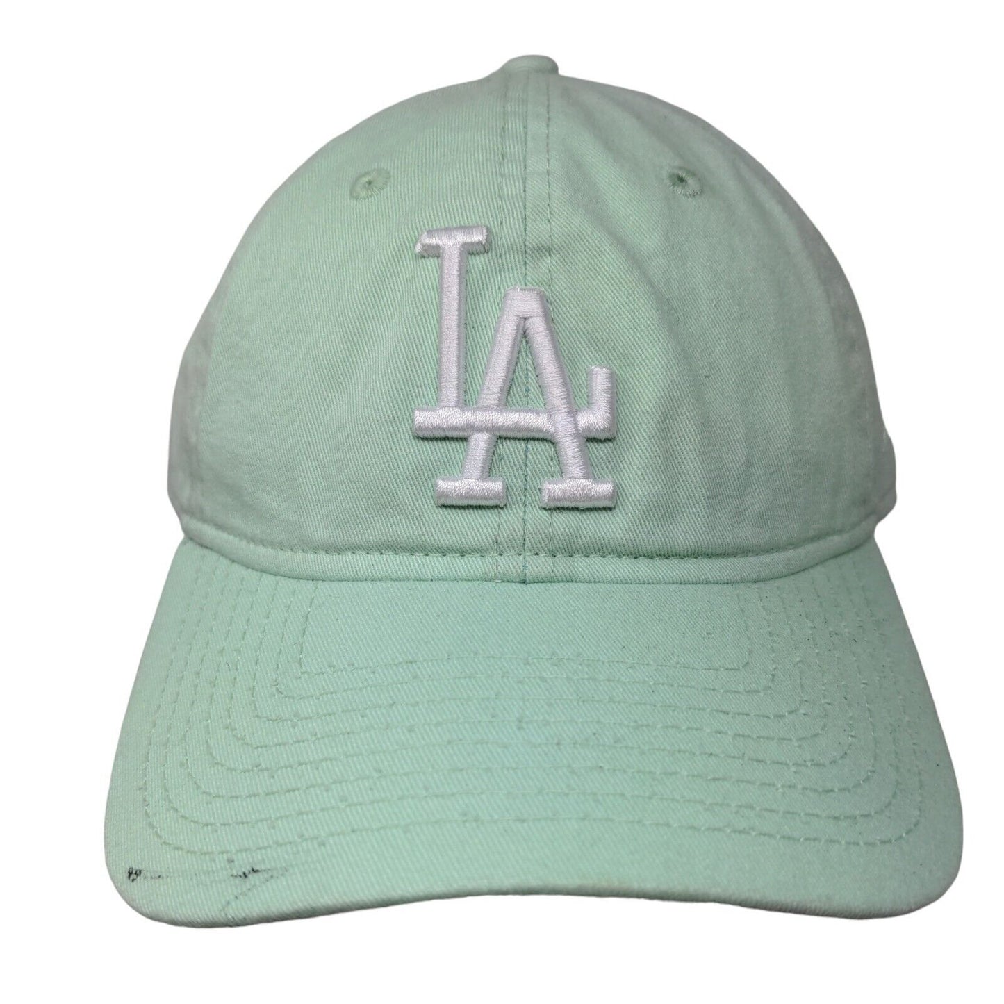 New Era Men's Sideback Hat Green OSFM Embroidered LA Dodgers Logo 9Twenty
