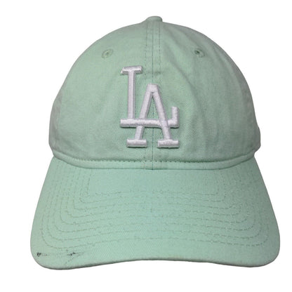 New Era Men's Sideback Hat Green OSFM Embroidered LA Dodgers Logo 9Twenty