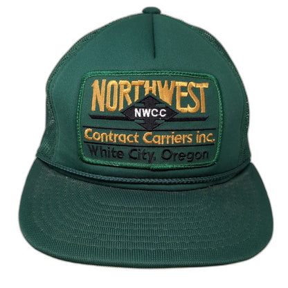 Hanes Trucker Hat Green One Size Northwest Contract Carriers NWCC Snapback Mesh