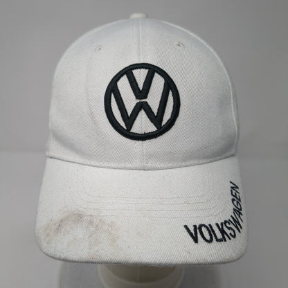 Volkswagen Strapback Hat White One Size Adjustable Embroidered Elite