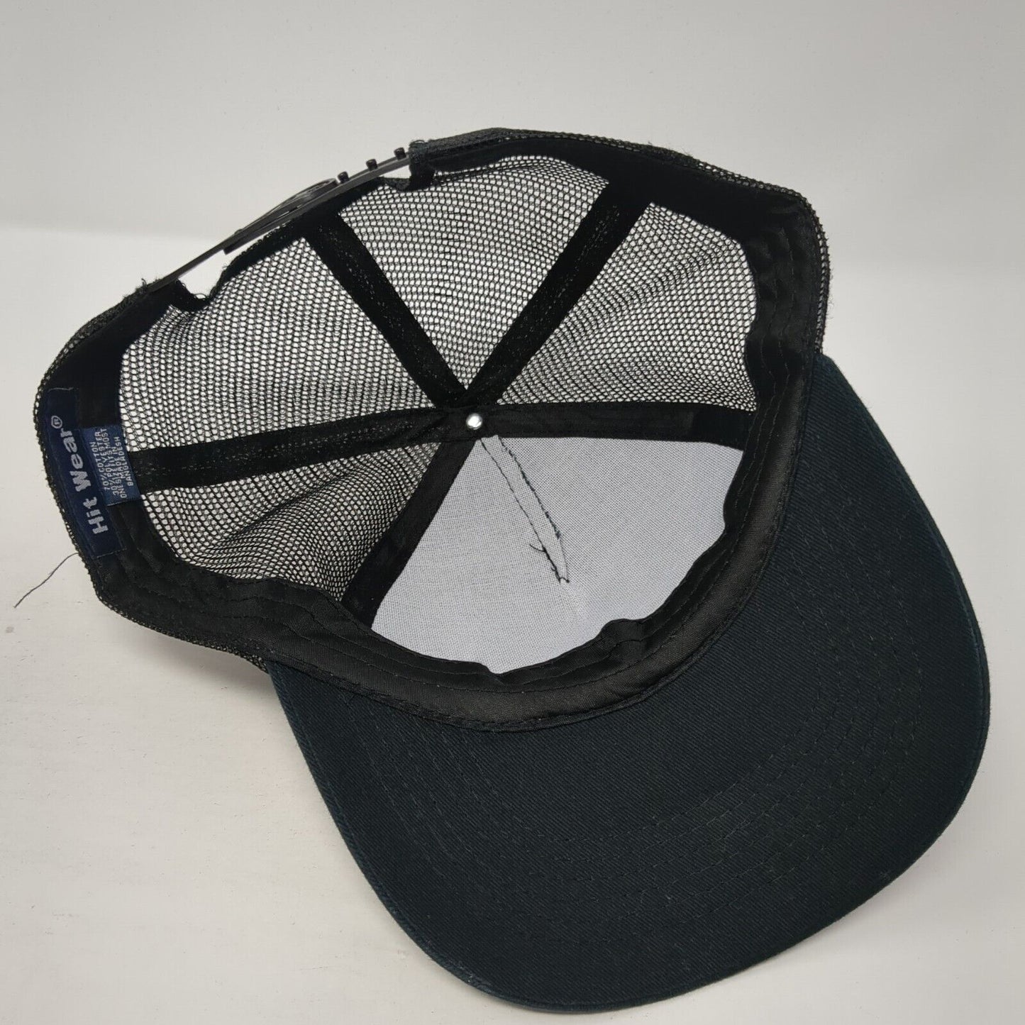 Vangogo Snapback Trucker Hat Black One Size Adjustable Mesh Back Hit Wear