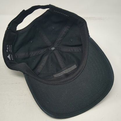 Adidas Baseball Cap Black One Size Box Logo Cotton Strapback Aeroready hat