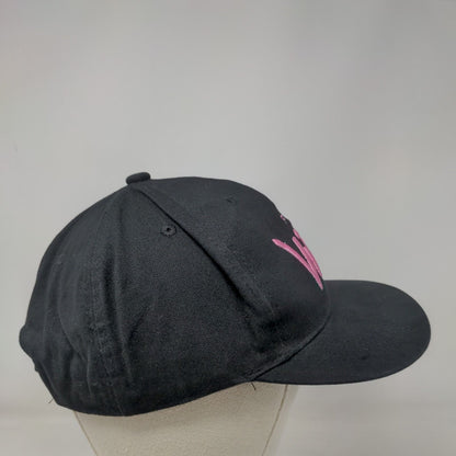 Positive Vibes Snapback Hat Black One Size Adjustable Embroidered 6 Panel Cotton