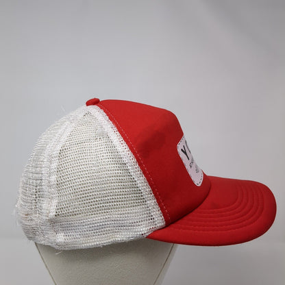Y Camp Snapback Mesh Back Trucker Hat Red One Size Colorblock District