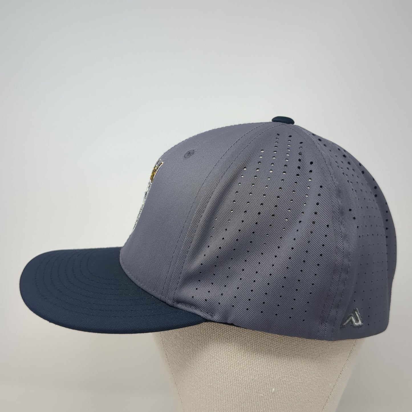 Skull King Fitted Hat Multi XL Embroidered Laser Cut Pacific Headwear