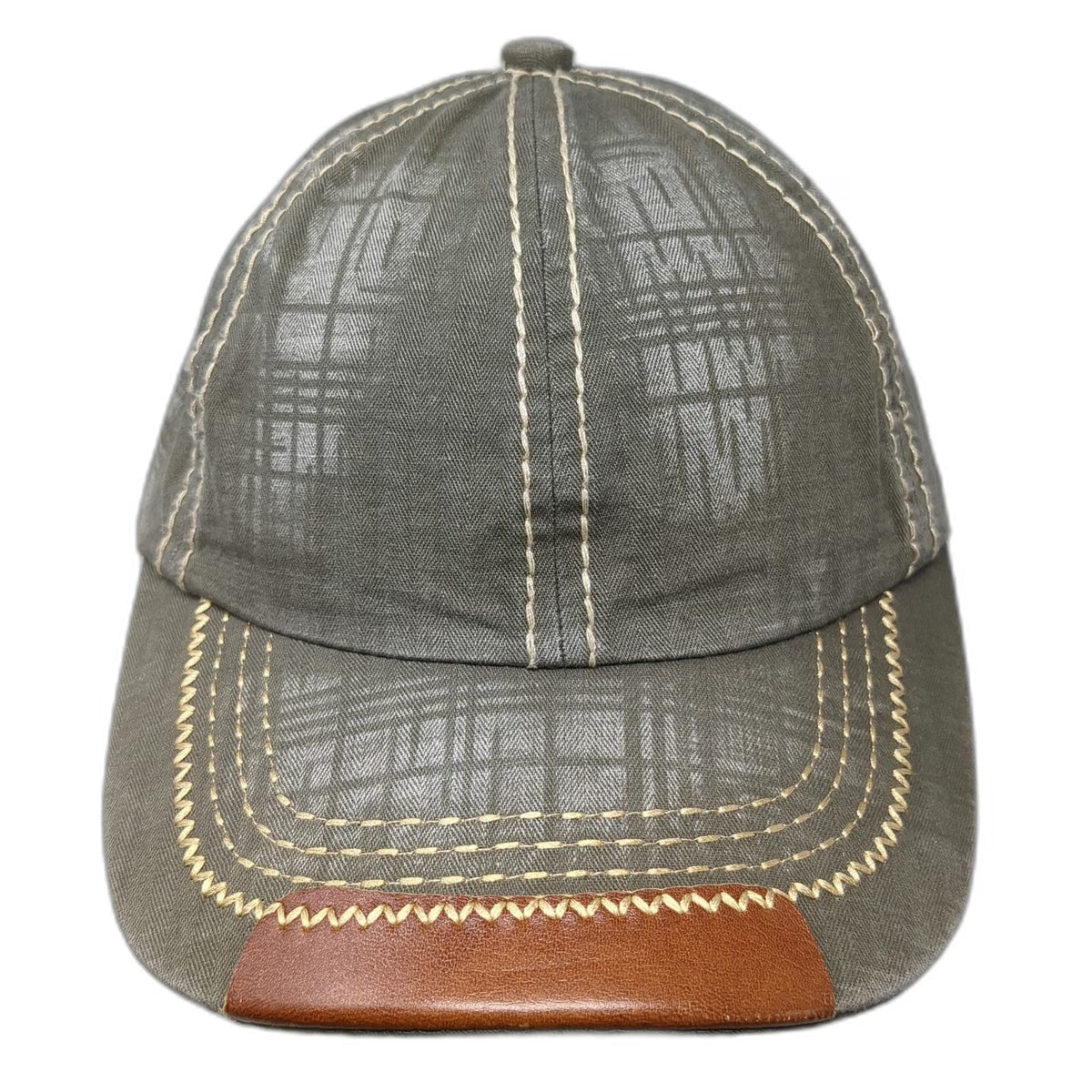 Something Special Baseball Cap Green One Size Contrast Stitch Leather Detail Hat