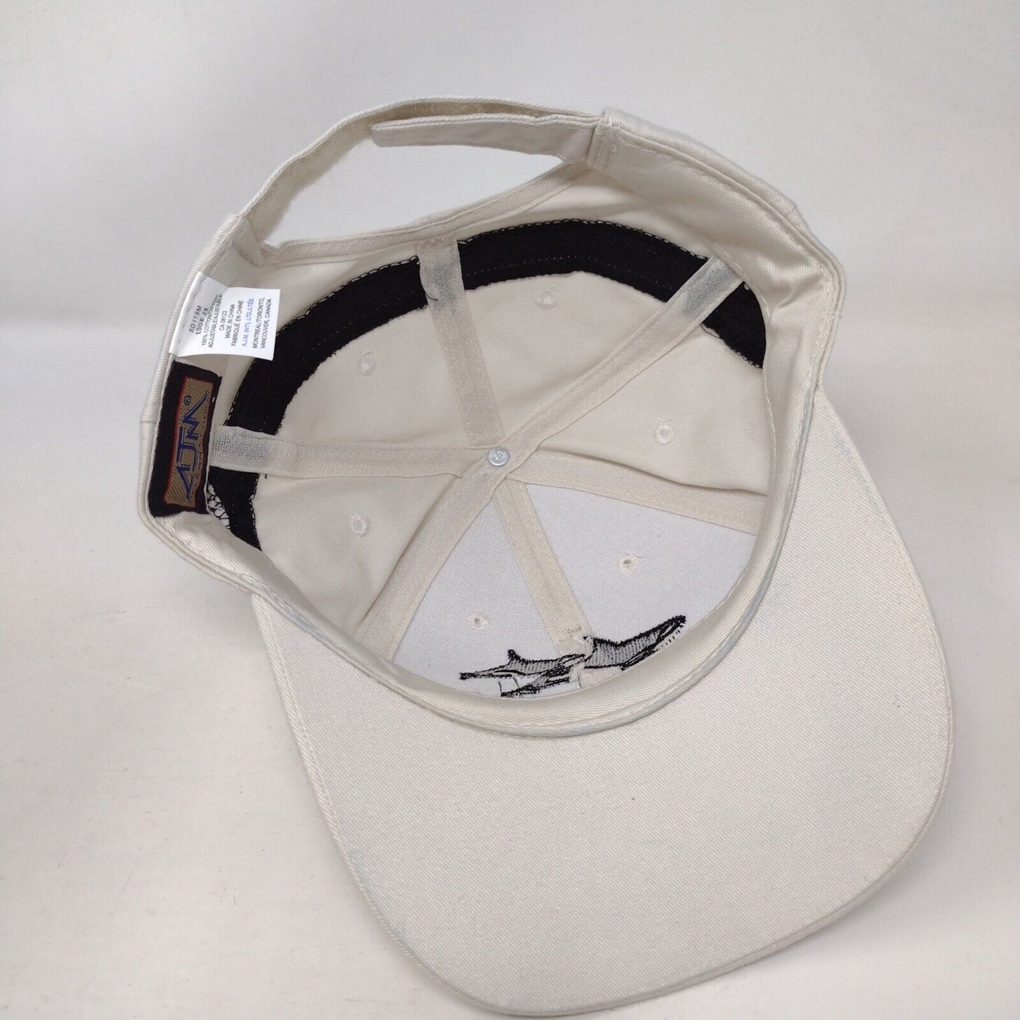 Victoria Canada Strapback Hat Cream One Size Adjustable Embroidered 6 Panel
