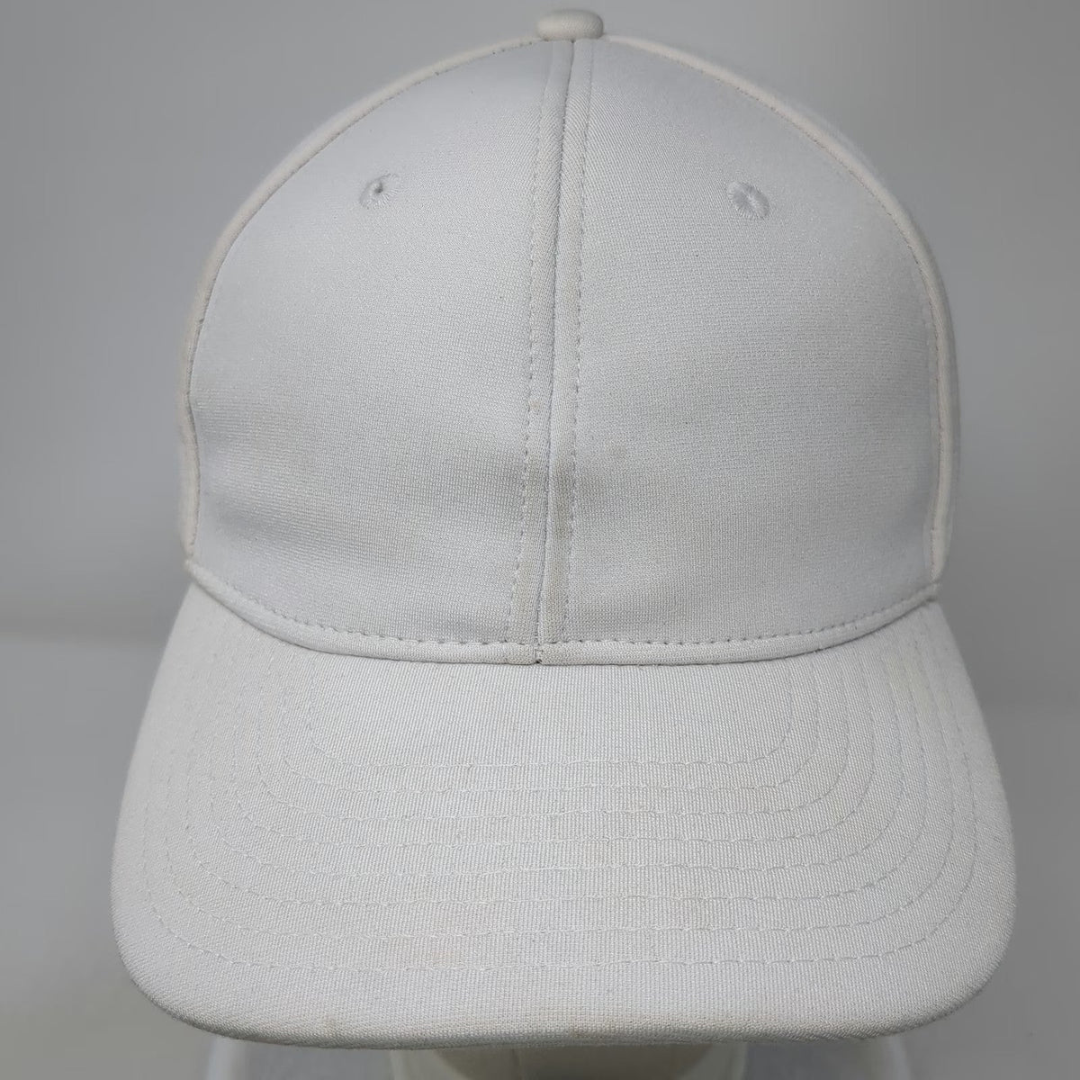 Smitty Baseball Cap White L Flexfit Tonal Logo Structured Athletic Stretch Hat