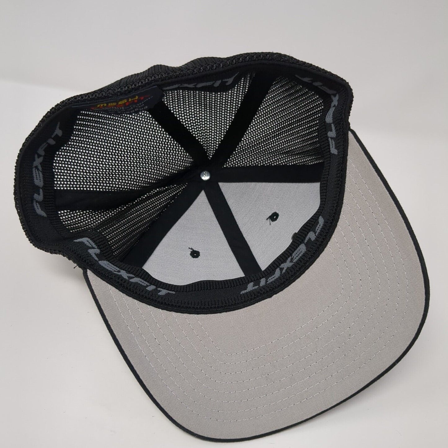 Brundage Mountain Bike Park Fitted Trucker Hat Black OS Flexfit Mesh Yupoong