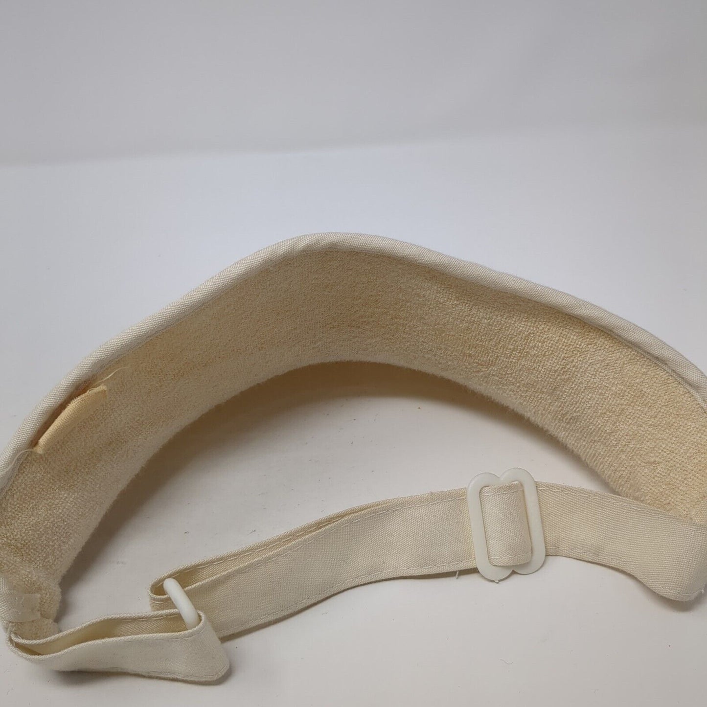 LSLCA Slideback Sun Visor Hat Cream One Size Solid Adjustable Outdoor