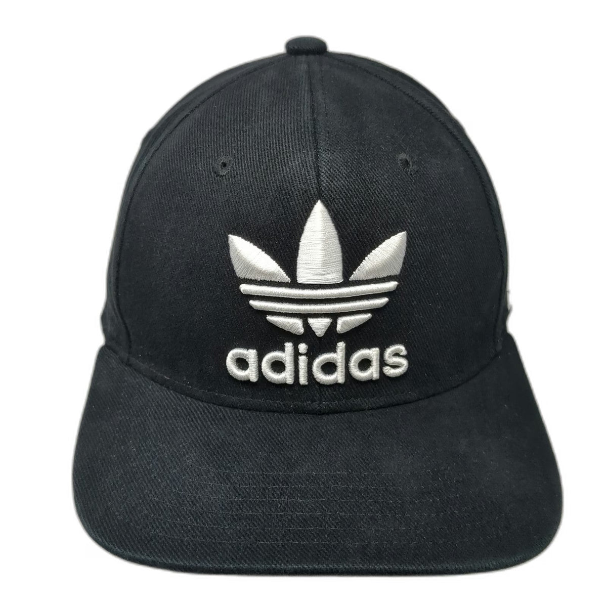 Adidas Snapback Black One Size Trefoil Logo Embroidered 6 Panel Sportswear Hat