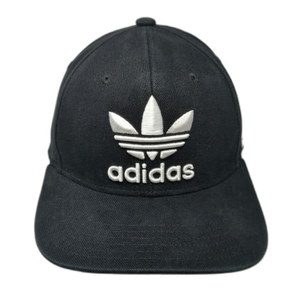 Adidas Snapback Black One Size Trefoil Logo Embroidered 6 Panel Sportswear Hat