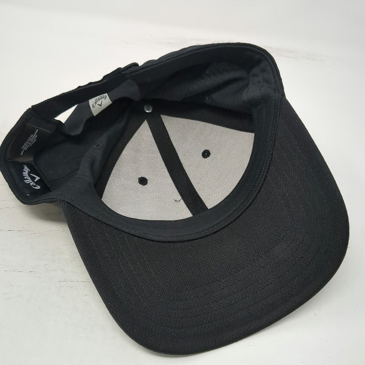 Callaway Baseball Cap Black One Size Topgolf Logo Polyester Strapback Golf Hat