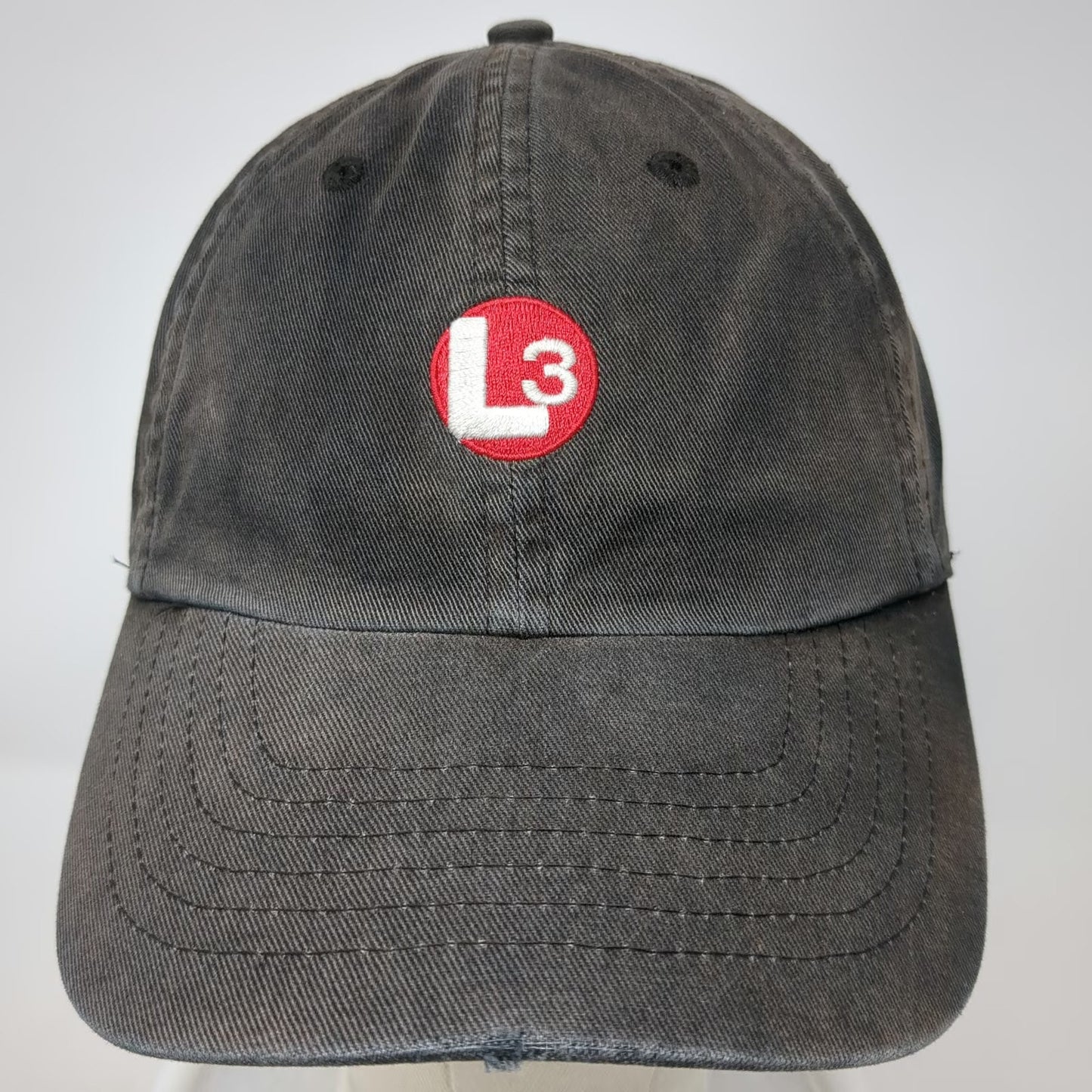L-3 Communications Logo Gray Baseball Cap One Size Slideback Corporate Hat Tech