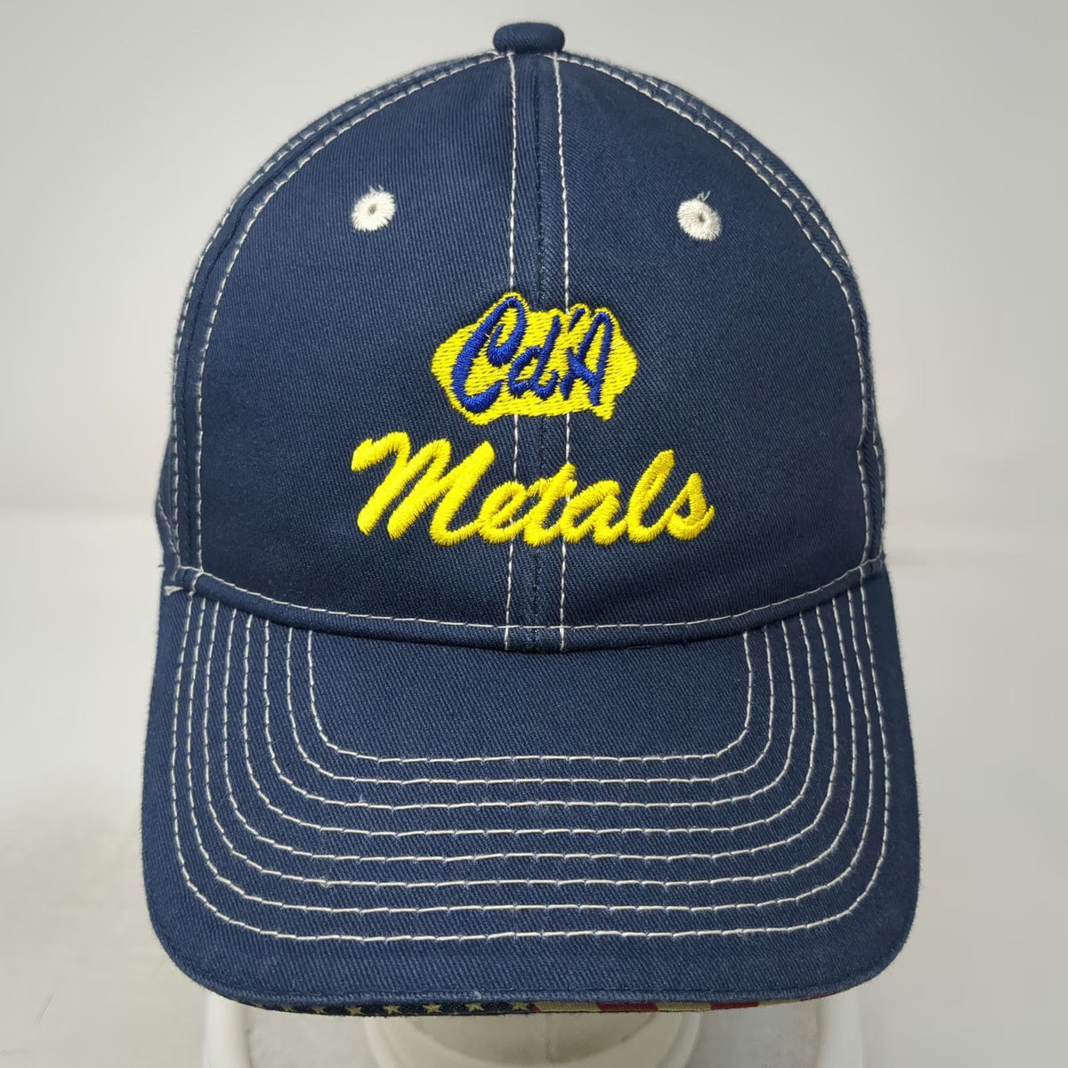 Outdoor Cap Blue One Size Baseball Cap C&K Metals Contrast Stitching USA Hat