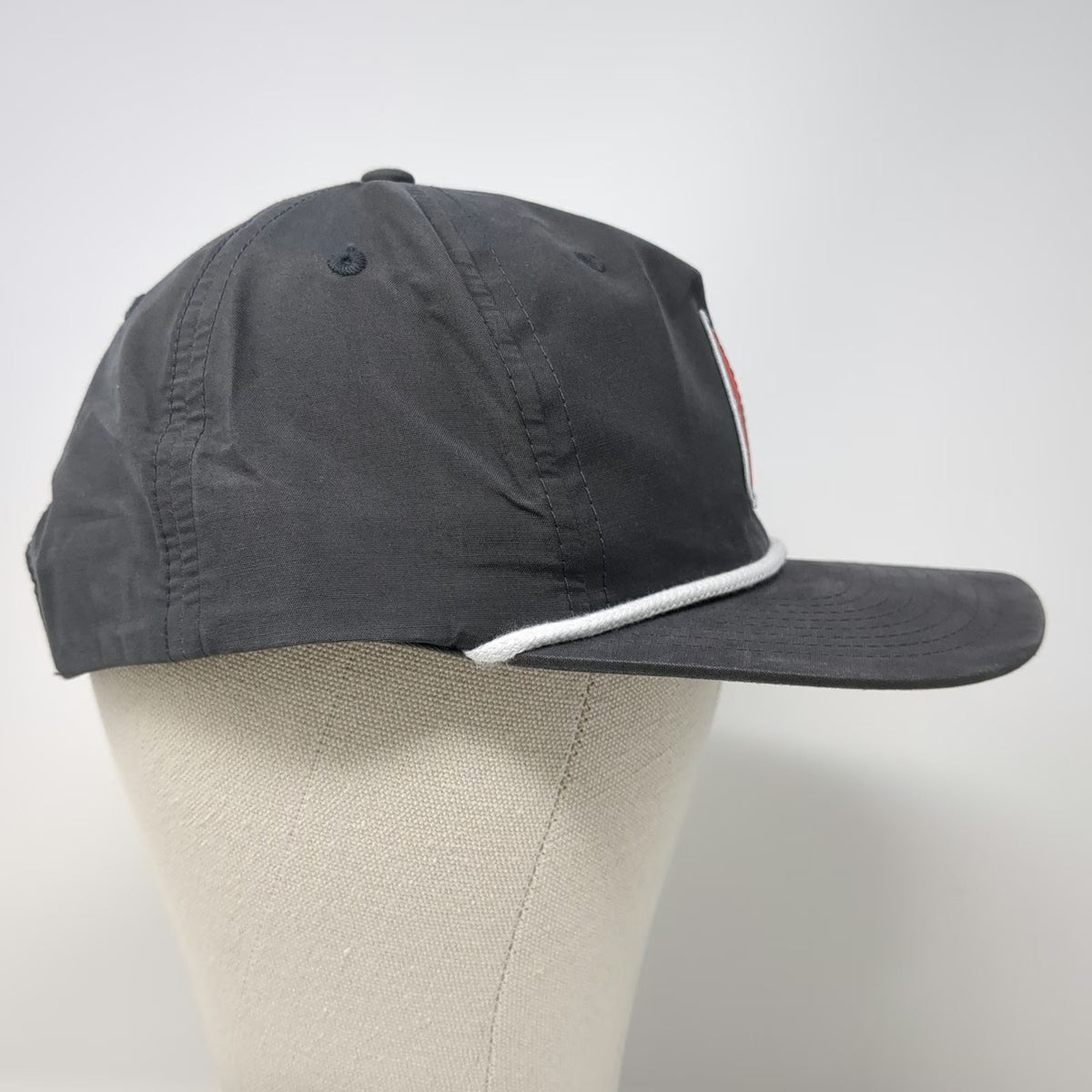 Richardson 5 Panel Gray Hat One Size Rope Brundage Mountain Patch Snapback