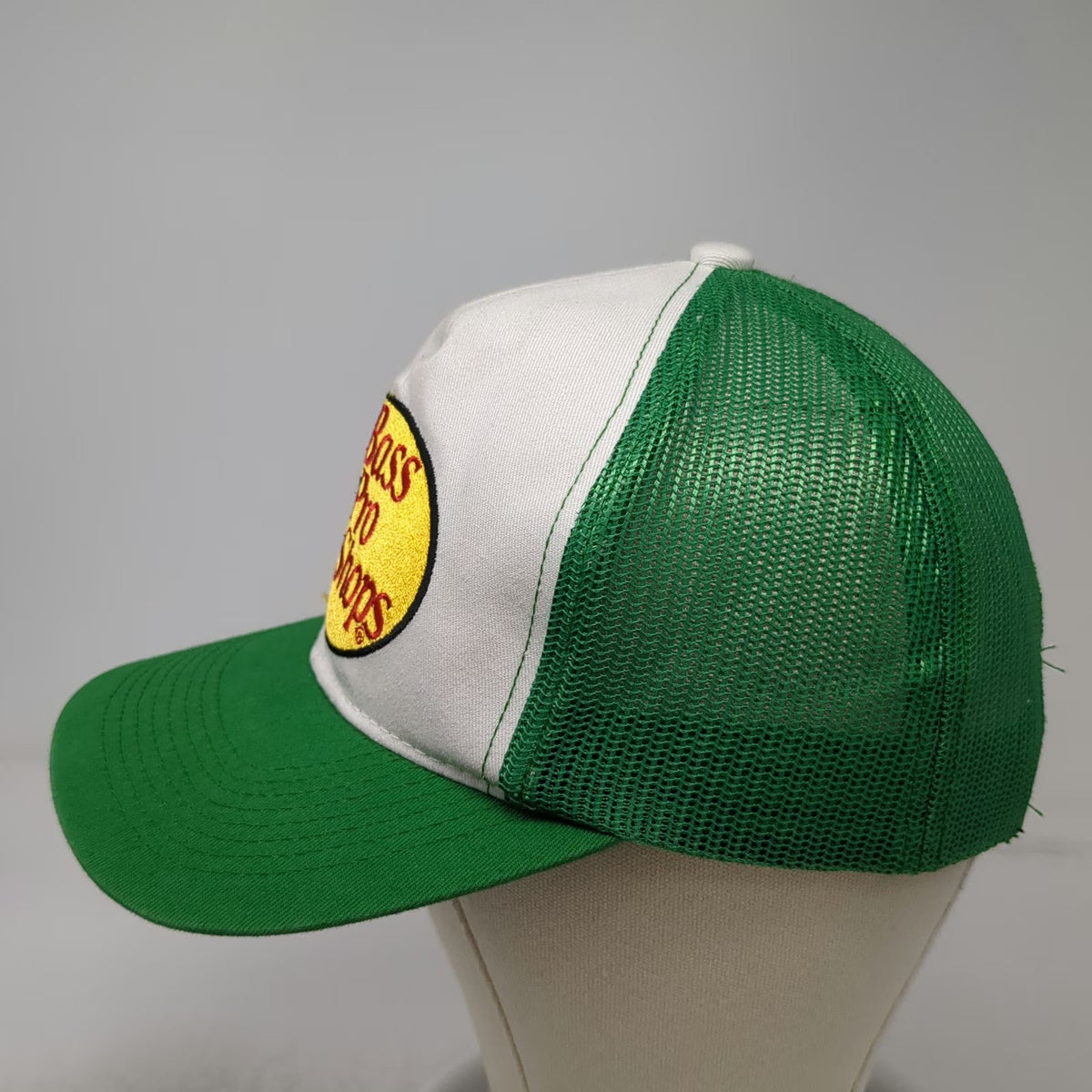 Bass Pro Shops Trucker Hat Green One Size Mesh Snapback Bass Fish Fishing Logo