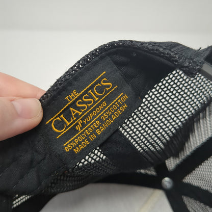 Rock Paper Podcast Snapback Trucker Hat Black One Size Mesh Back Yupoong