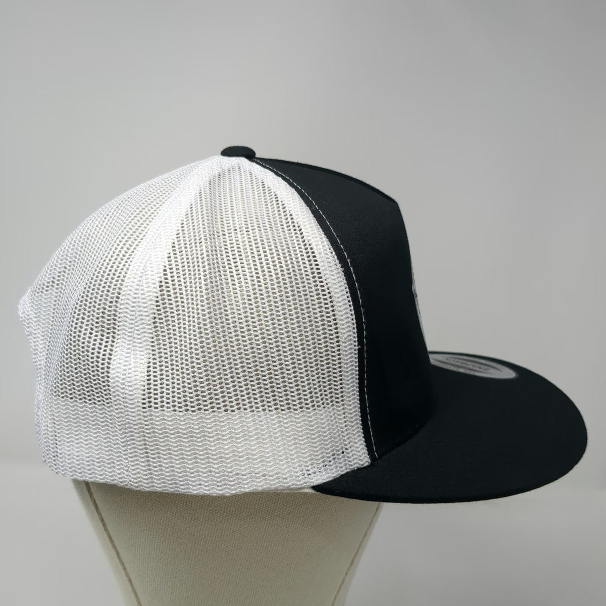 Yupoong Trucker Hat Black One Size Hometown Bar B Que Owl Graphic Mesh Snapback