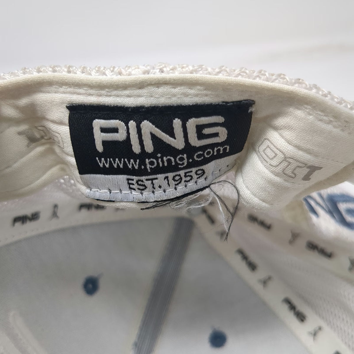 Ping Trucker Hat Blue White One Size Snapback Mesh Back Golf 110 Flexfit Tech