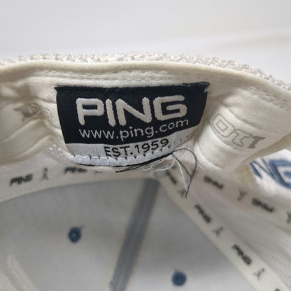 Ping Trucker Hat Blue White One Size Snapback Mesh Back Golf 110 Flexfit Tech