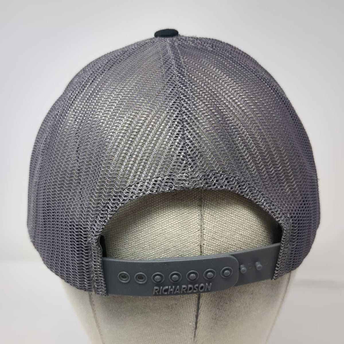 Richardson Trucker Hat Black Gray One Size Mesh Snapback Inventure Structured