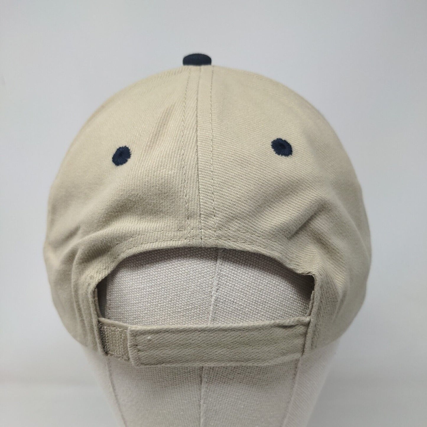 Otto Strapback Hat Tan OSFM Adjustable Vented Holes 6 Panel Cotton Blank