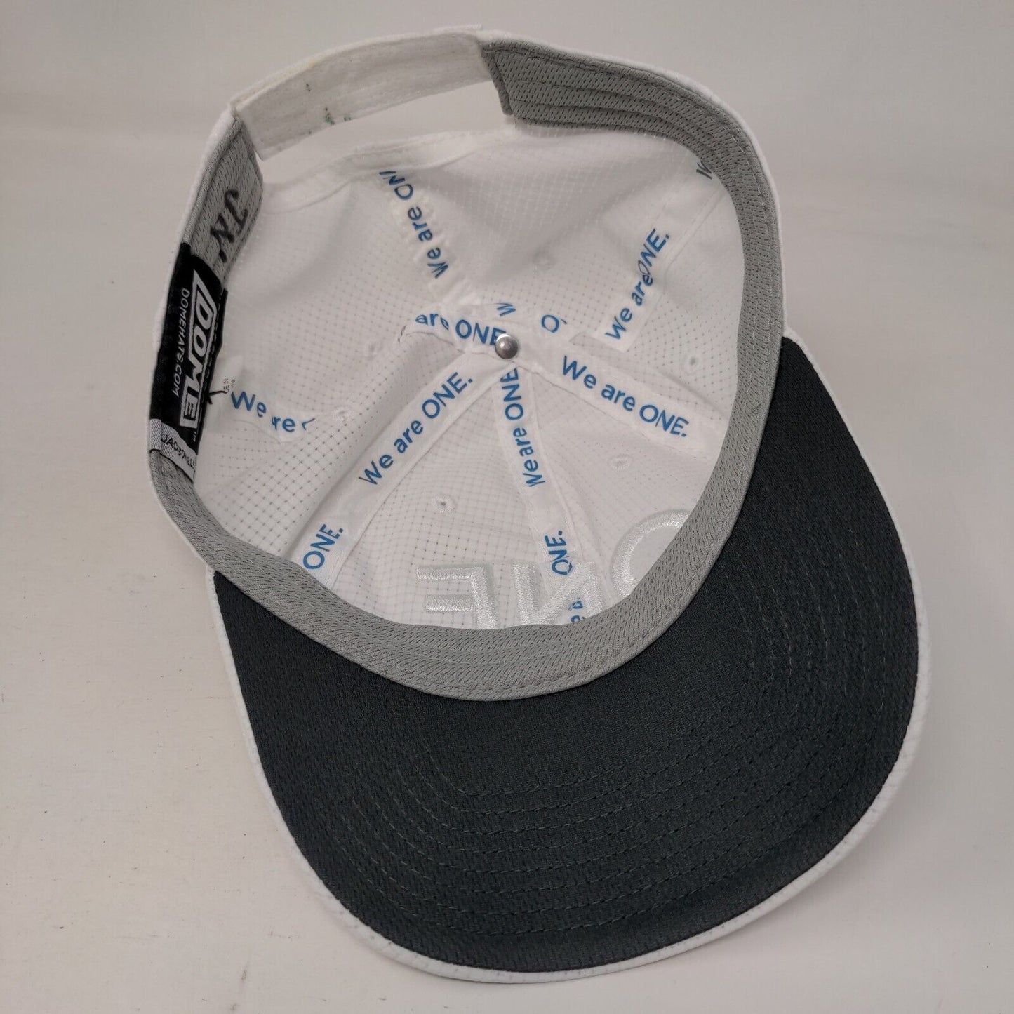 ONE Donecall Strapback Hat White One Size Adjustable Embroidered Dome Hats