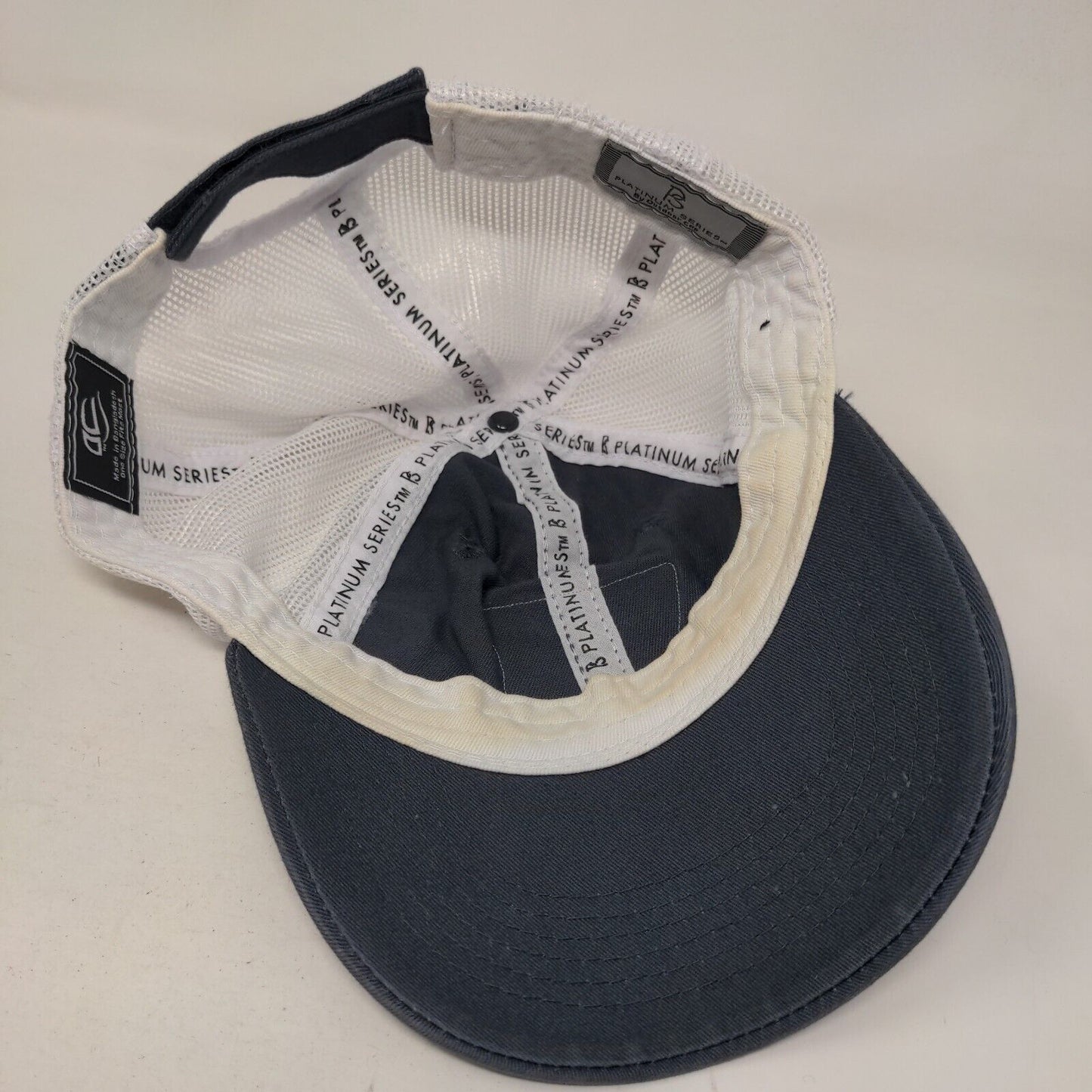 Hamilton's on Magnolia Strapback Trucker Hat Blue OSFM Adjustable Mesh Back