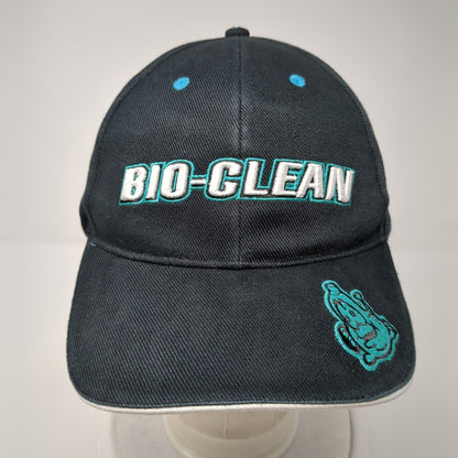 Bio-Clean Go Green Strapback Hat Black One Size Adjustable Embroidered