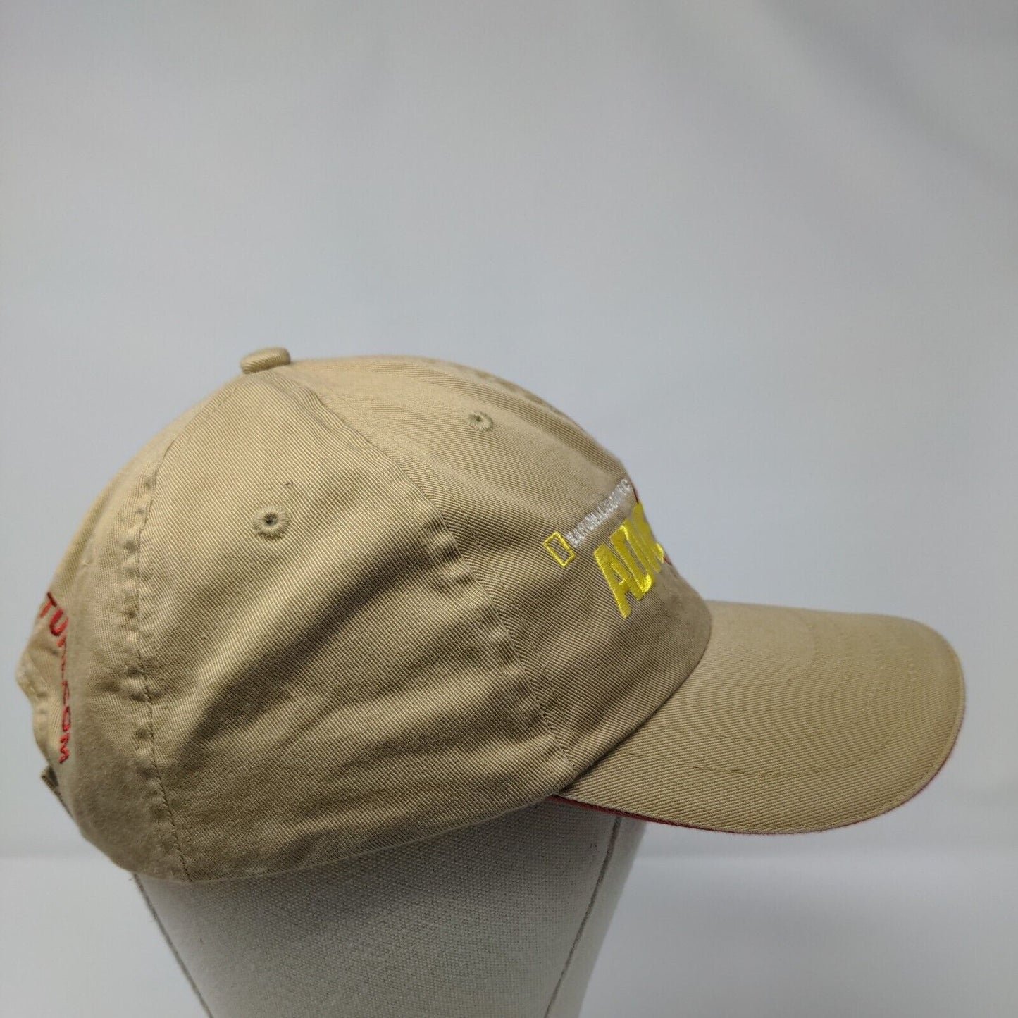 National Geographic Adventure Strapback Hat Tan OSFA Adjustable Embroidered