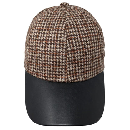 Unbranded Strapback Hat Multi One Size Adjustable Houndstooth 6 Panel